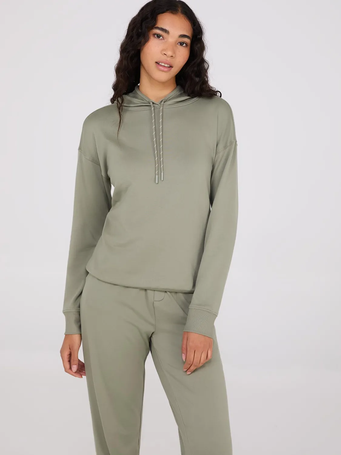 Suzy Shier Lounge & Pjs|Long Sleeve>Lightweight Fleece Hoodie