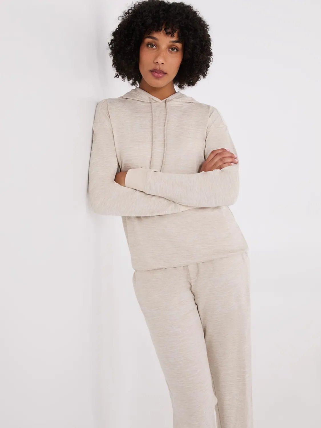 Suzy Shier Lounge & Pjs|Long Sleeve>Lightweight Fleece Hoodie
