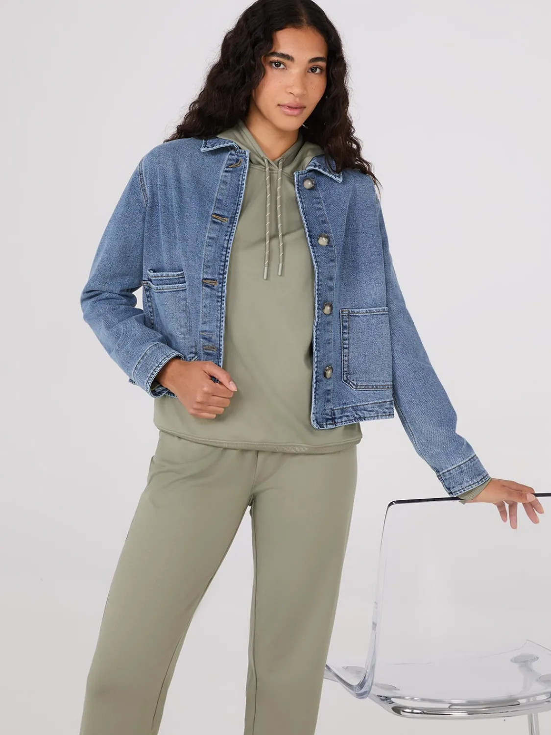 Suzy Shier Lounge & Pjs|Long Sleeve>Lightweight Fleece Hoodie