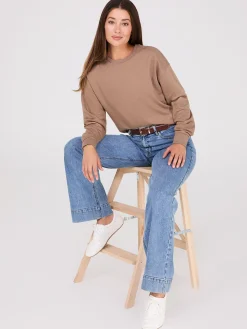 Suzy Shier Lounge & Pjs|Long Sleeve>Loose Fit Fleece Sweatshirt