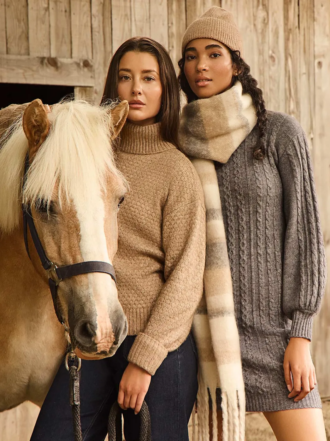 Suzy Shier Long Sleeve|Sweaters & Cardigans>Melange Diamond Honeycomb Stitch Sweater
