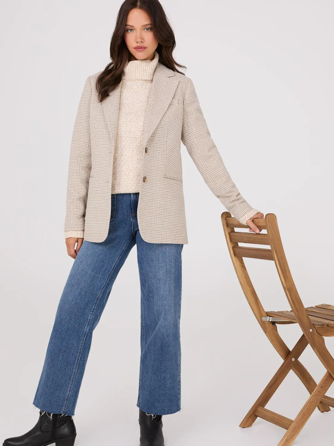 Suzy Shier Long Sleeve|Sweaters & Cardigans>Melange Diamond Honeycomb Stitch Sweater