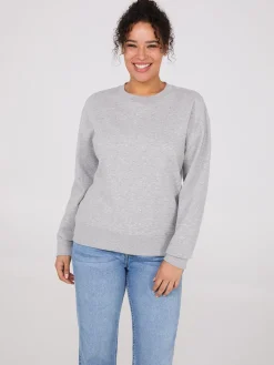 Suzy Shier Lounge & Pjs|Long Sleeve>Melange Fleece Rhinestone Sweatshirt