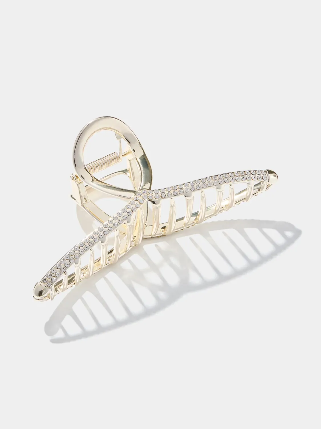 Suzy Shier Hair Accessories>Metal Claw Clip With Rhinestones