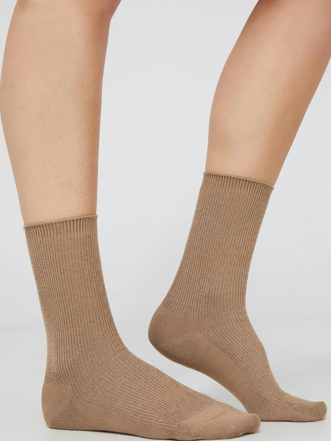 Suzy Shier Socks & Tights>Metallic Crew Socks