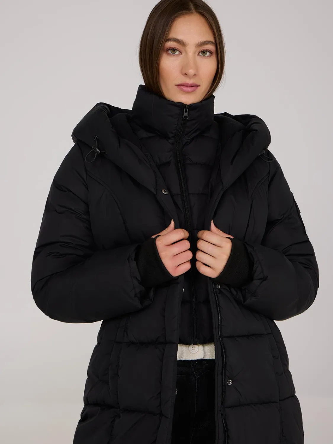 Suzy Shier Puffers & Jackets|Puffers & Jackets>Mid-Length Fooler Puffer Jacket