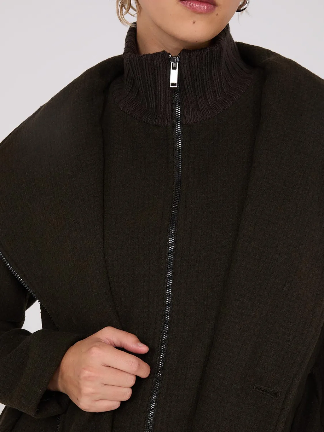 Suzy Shier Coats|Coats>Mid-Length Wrap Coat