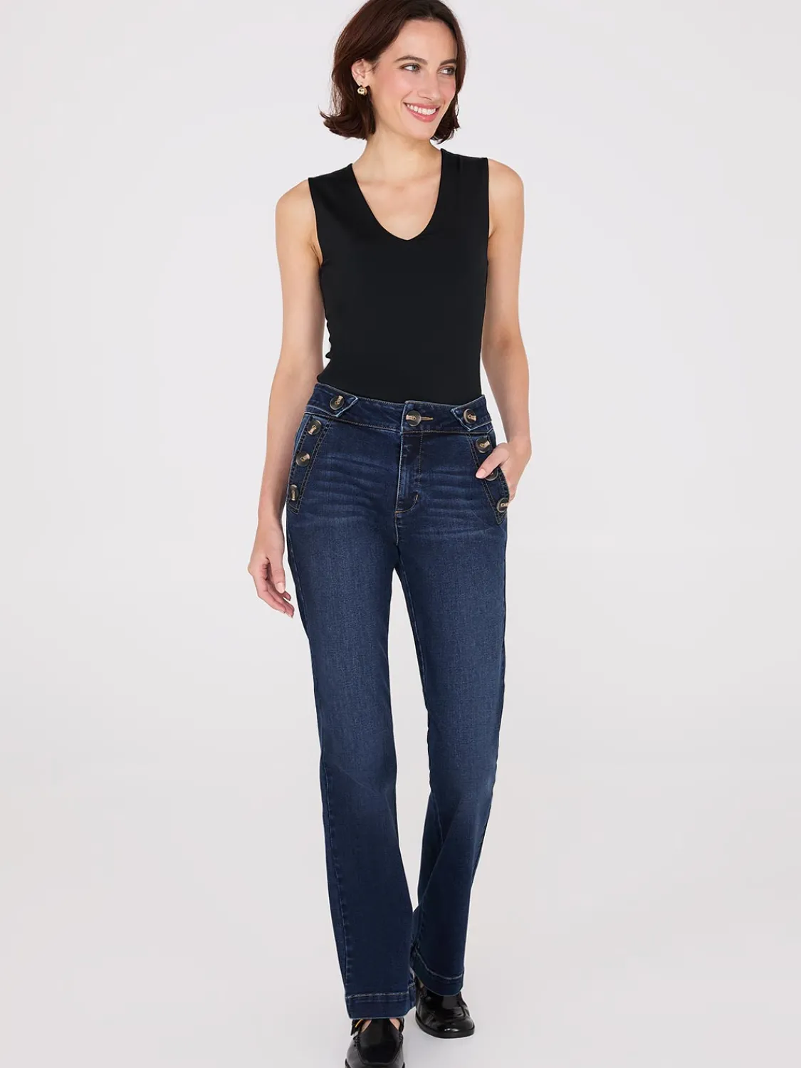 Suzy Shier Jeans|Pants>Mid-Rise Bootcut Sailor Jeans