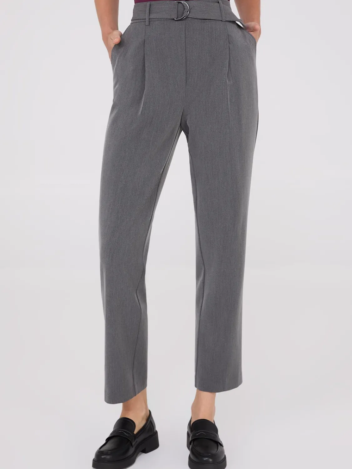 Suzy Shier Suiting|Bottoms>Mid-Rise Pleated Pants