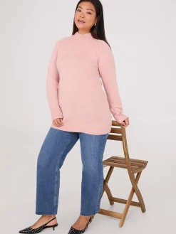 Suzy Shier Long Sleeve|Sweaters & Cardigans>Mock Neck Raglan Sleeve Sweater