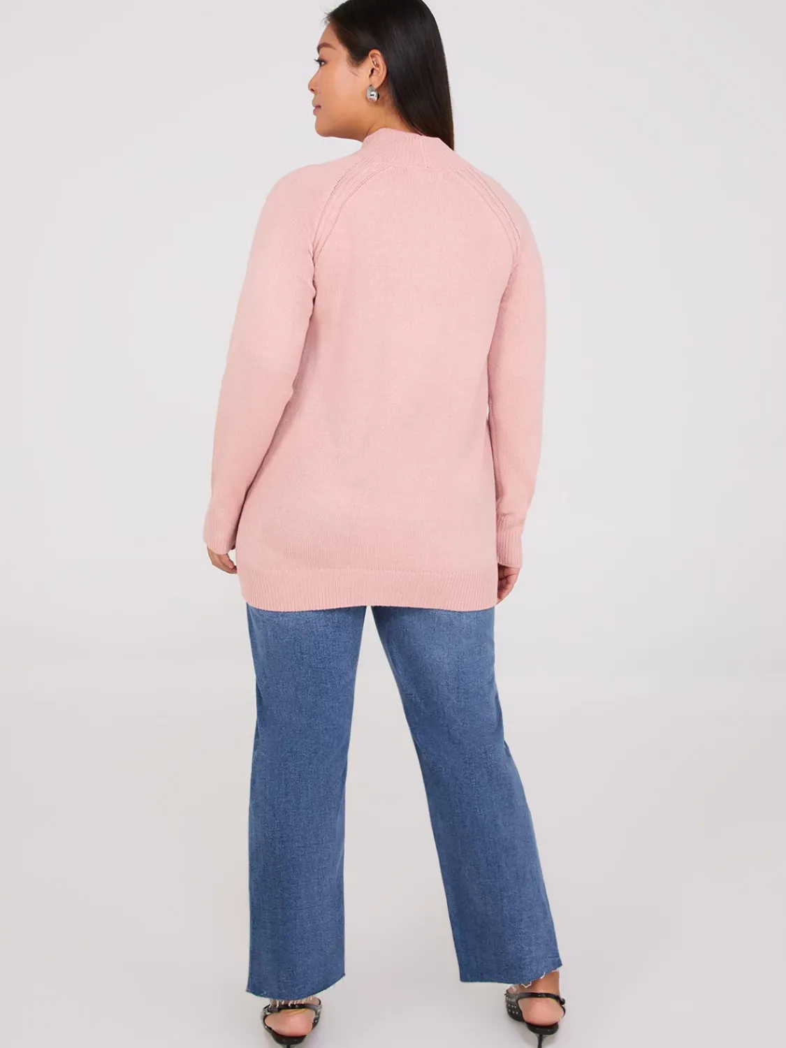 Suzy Shier Long Sleeve|Sweaters & Cardigans>Mock Neck Raglan Sleeve Sweater
