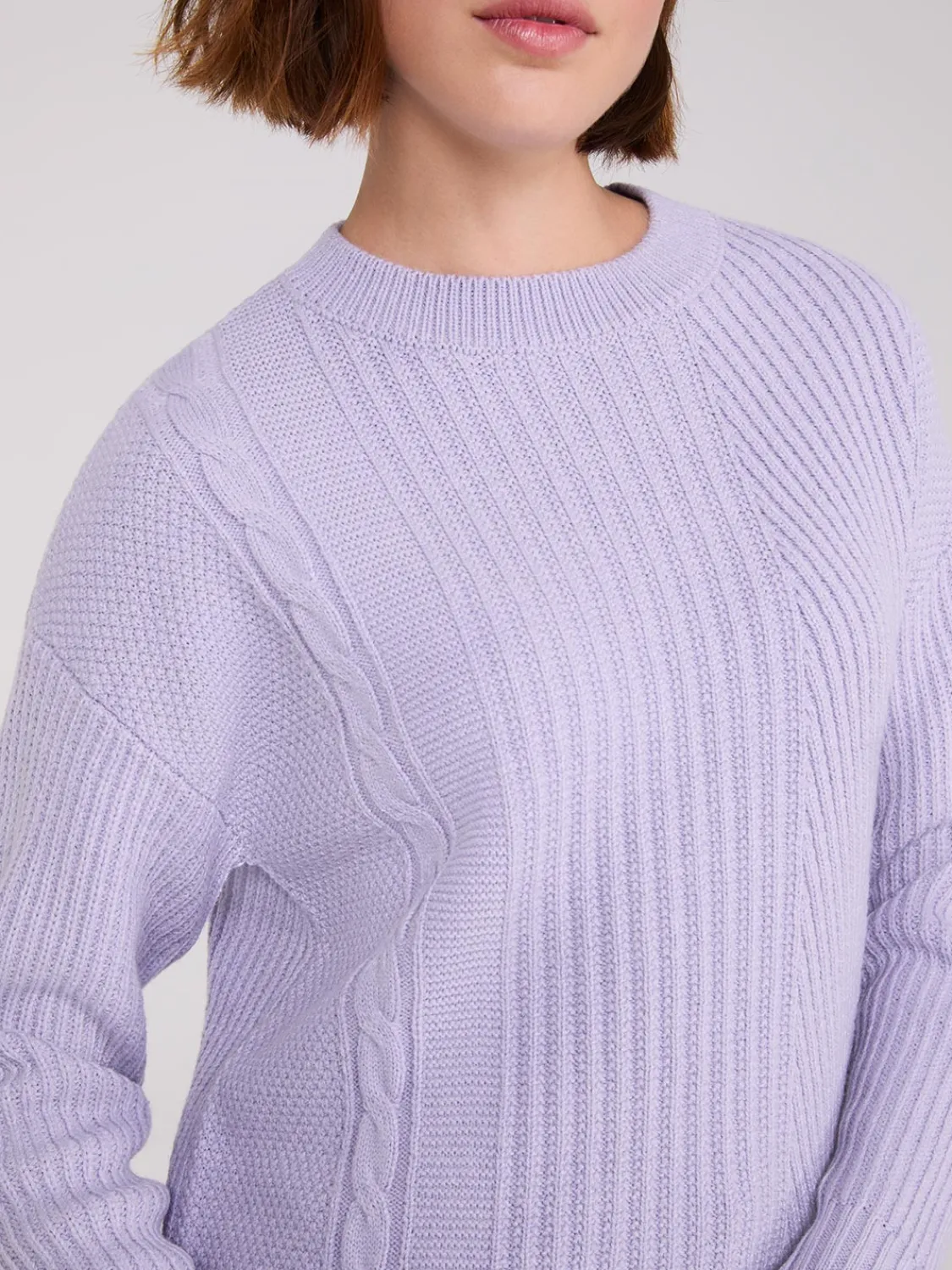 Suzy Shier Long Sleeve|Sweaters & Cardigans>Multi Stitch Crew Neck Sweater