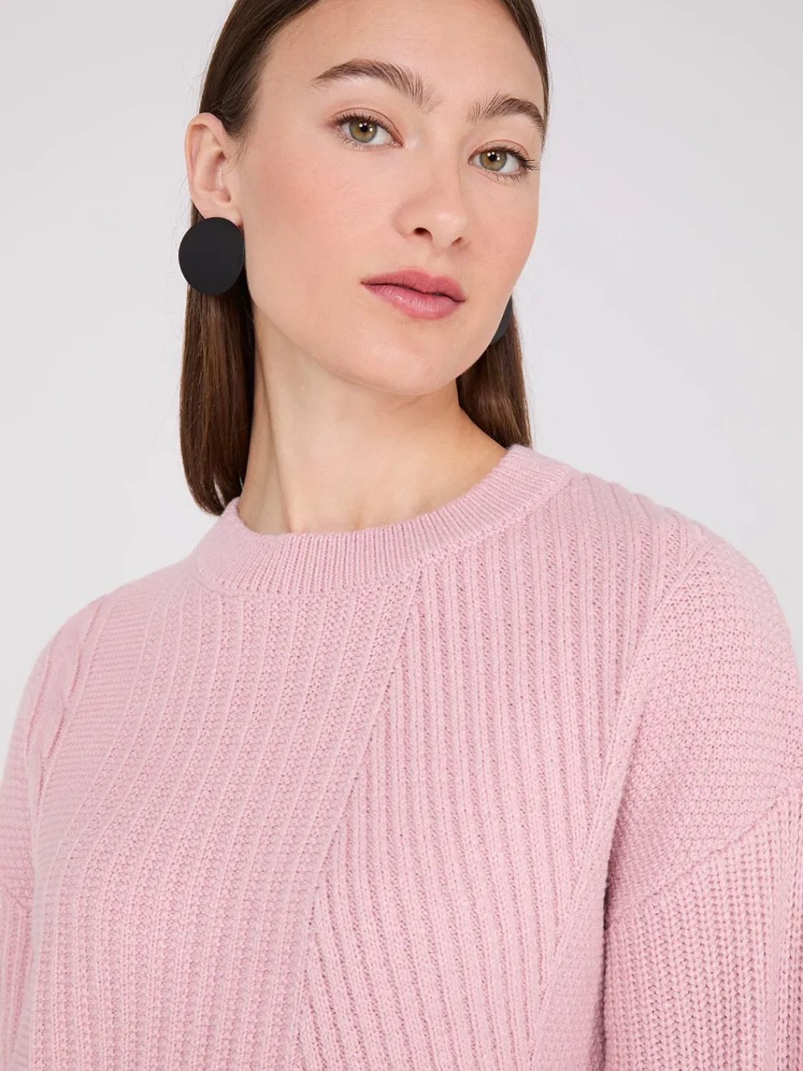 Suzy Shier Long Sleeve|Sweaters & Cardigans>Multi Stitch Crew Neck Sweater