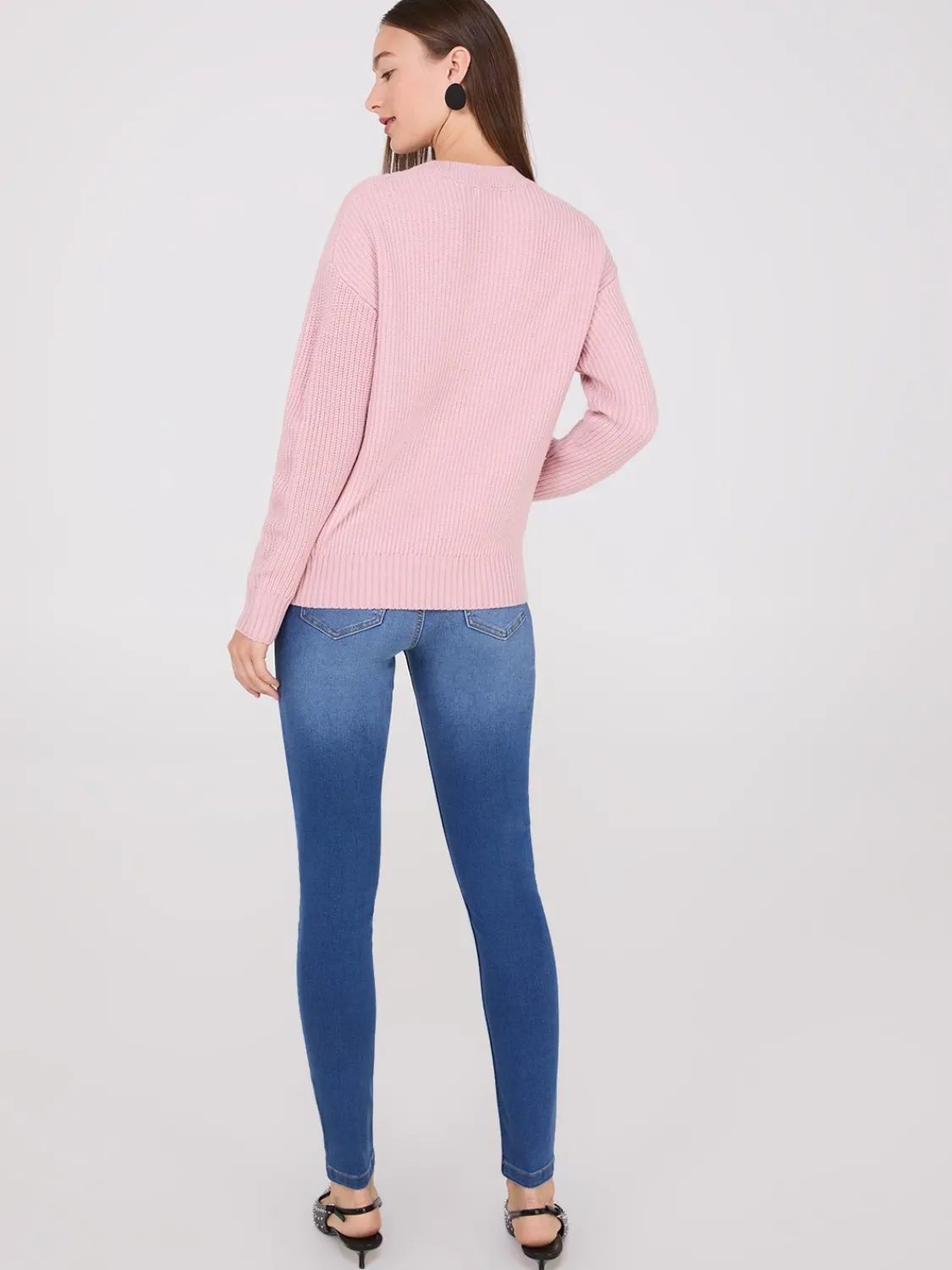 Suzy Shier Long Sleeve|Sweaters & Cardigans>Multi Stitch Crew Neck Sweater