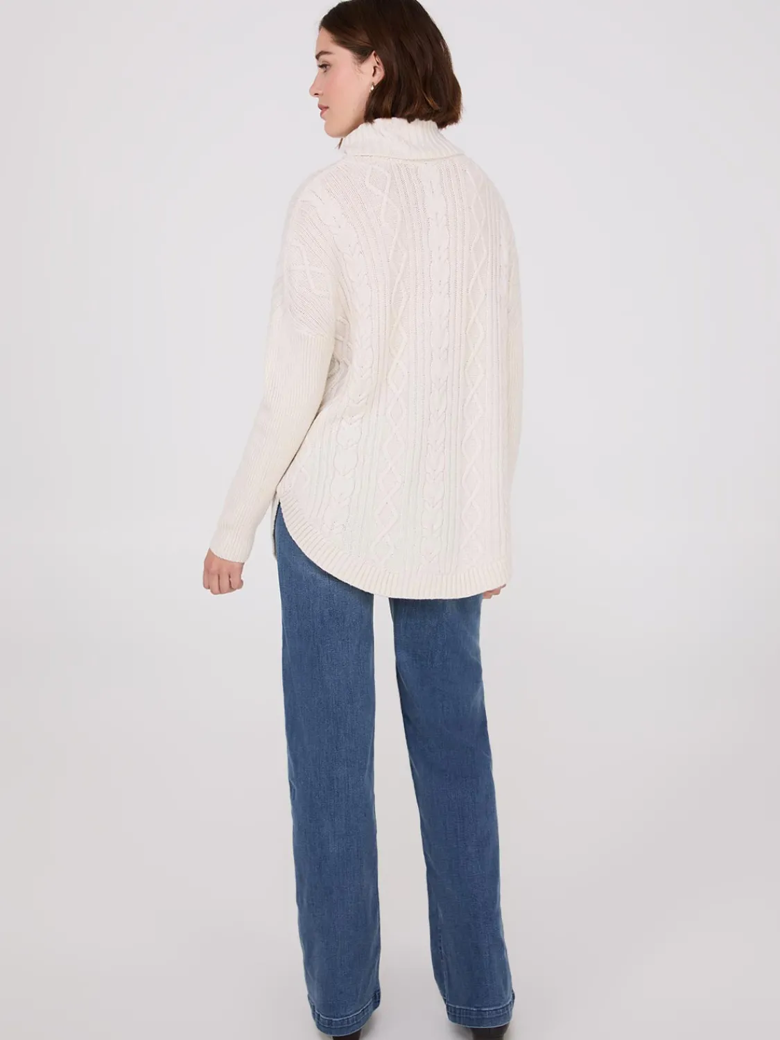 Suzy Shier Long Sleeve|Sweaters & Cardigans>Multi-Cable Turtleneck Sweater