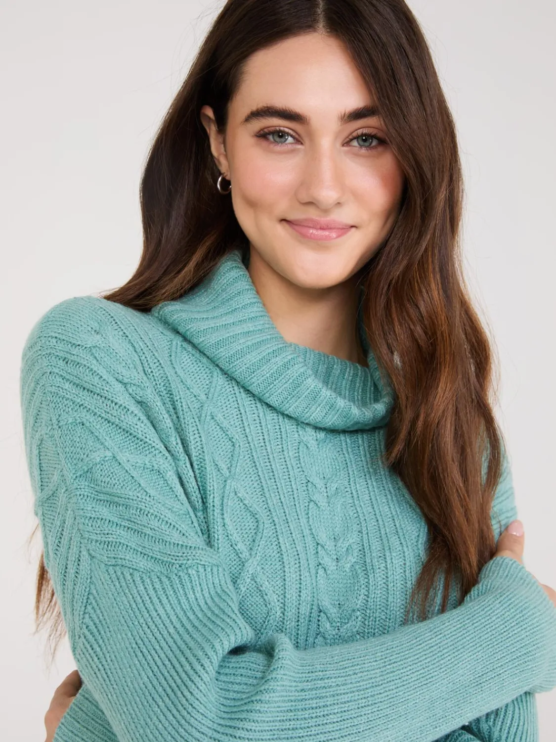 Suzy Shier Long Sleeve|Sweaters & Cardigans>Multi-Cable Turtleneck Sweater