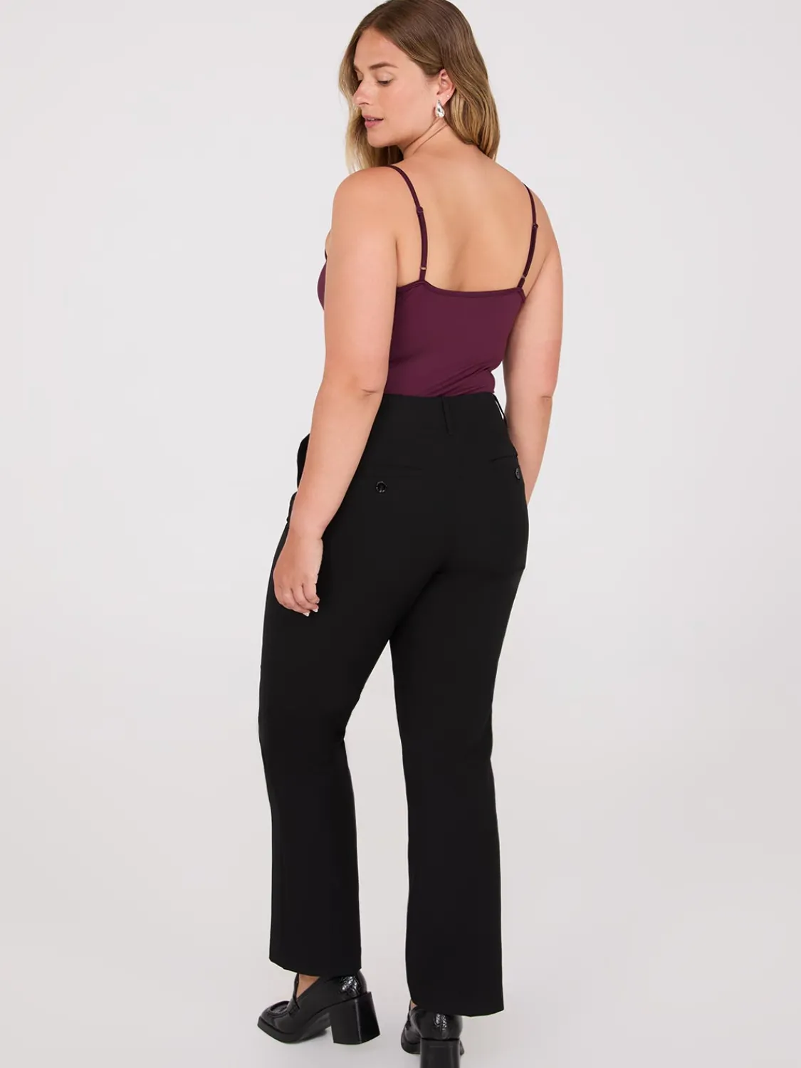 Suzy Shier Suiting|Bottoms>No Waistband Straight Leg Pants