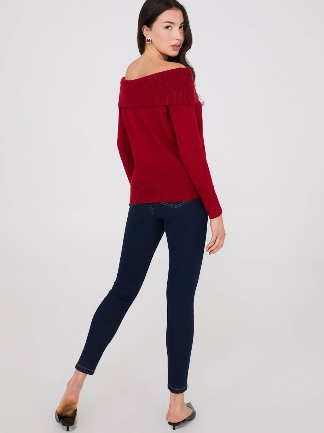 Suzy Shier Long Sleeve|Sweaters & Cardigans>Off-The-Shoulder Sweater