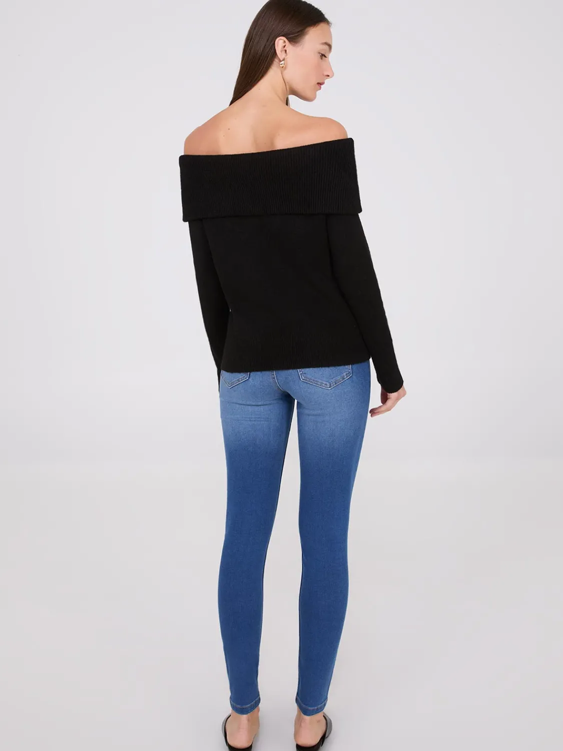 Suzy Shier Long Sleeve|Sweaters & Cardigans>Off-The-Shoulder Sweater