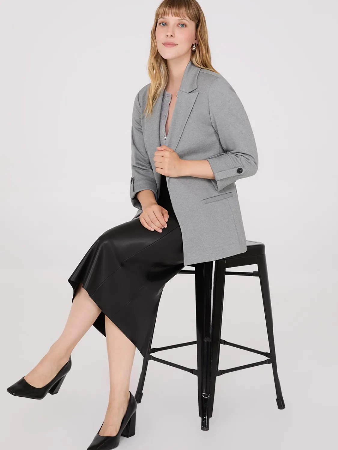 Suzy Shier Blazers & Vests>Open-Front Blazer