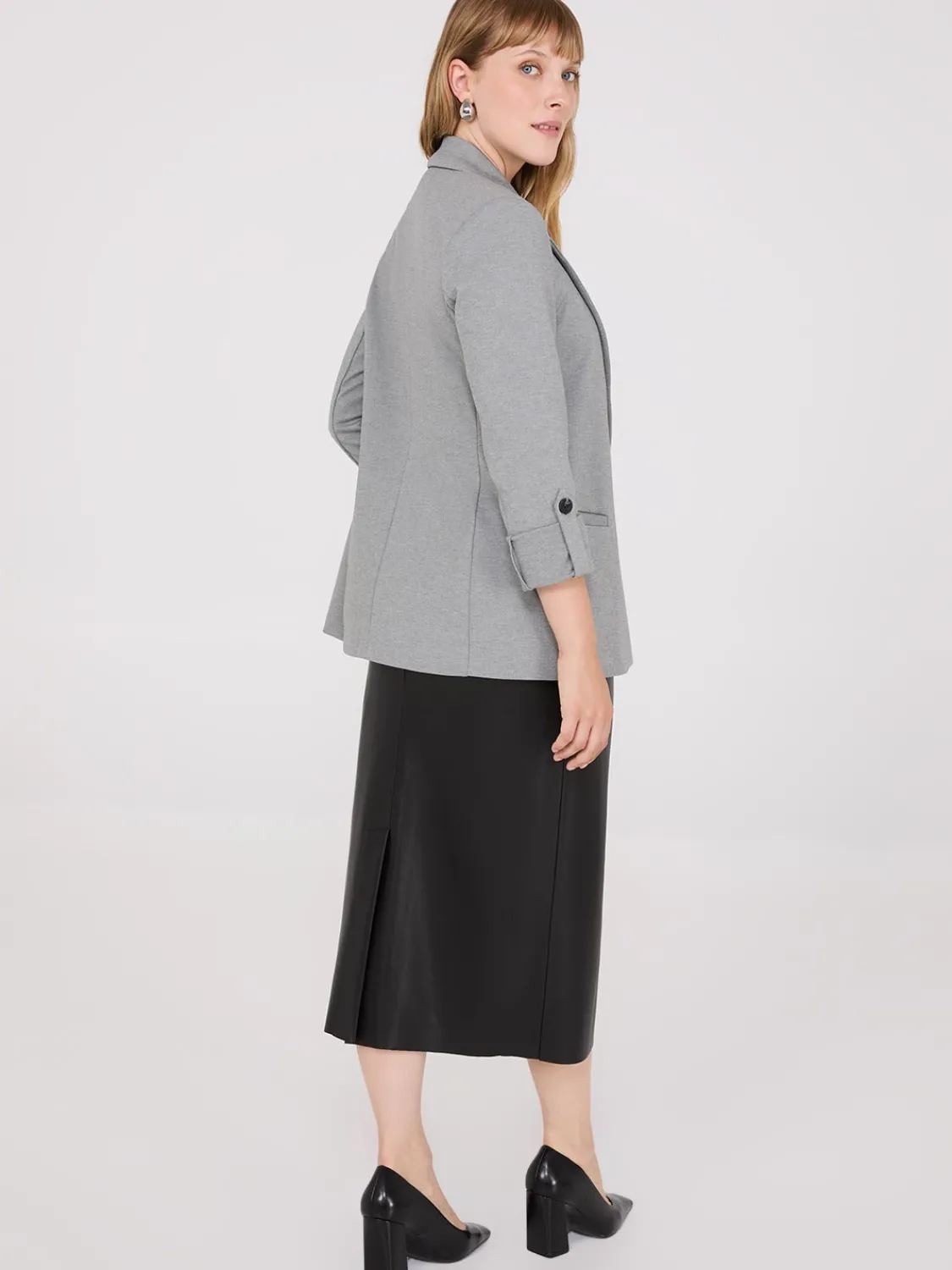 Suzy Shier Blazers & Vests>Open-Front Blazer