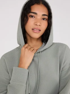 Suzy Shier Lounge & Pjs|Long Sleeve>Ottoman Ribbed Hoodie