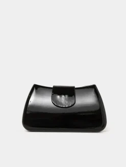 Suzy Shier Handbags By Le Château>Patent Leather Bag With Flapover Closure