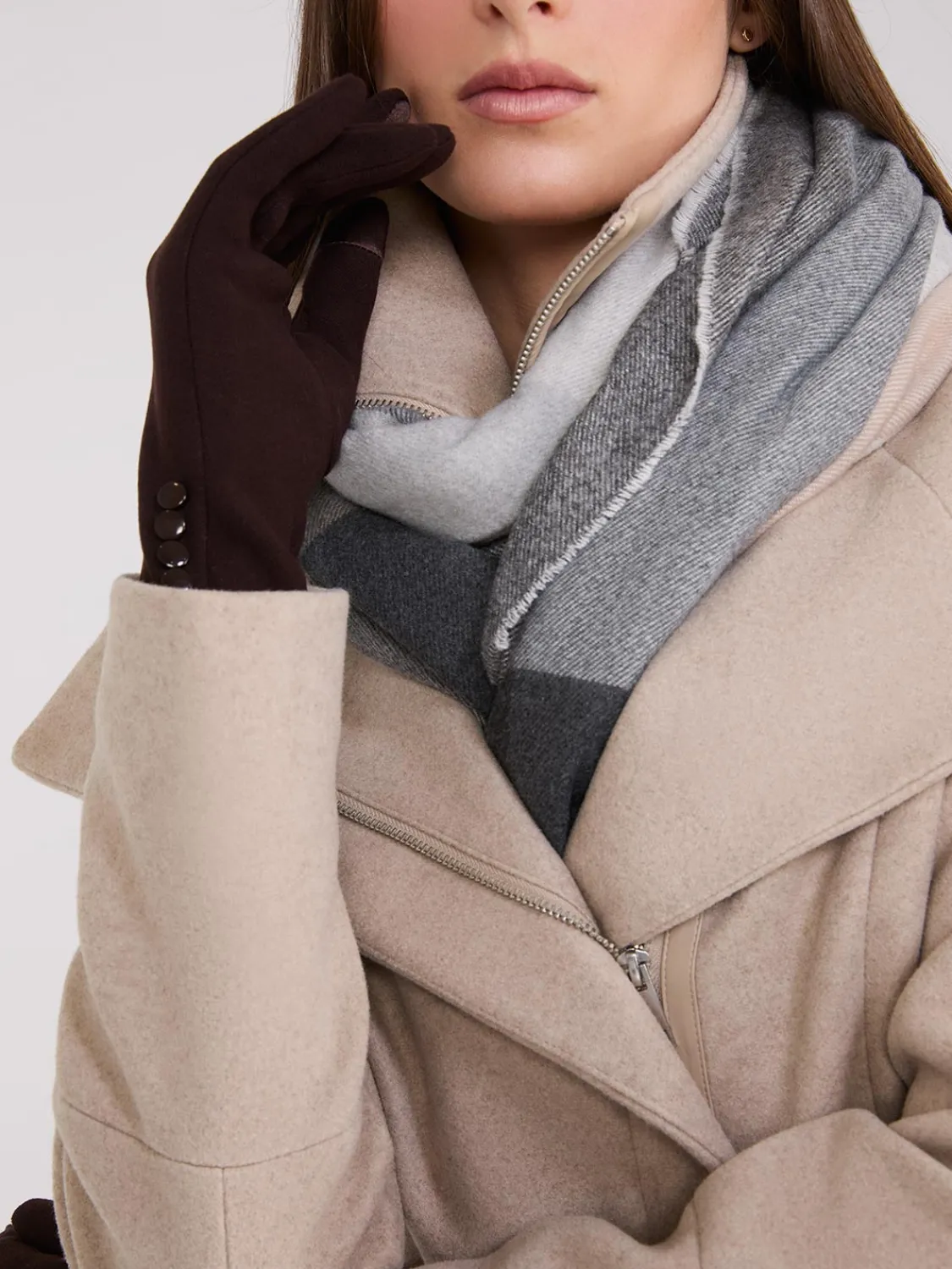 Suzy Shier Hats & Scarves & Gloves>Plaid Print Scarf