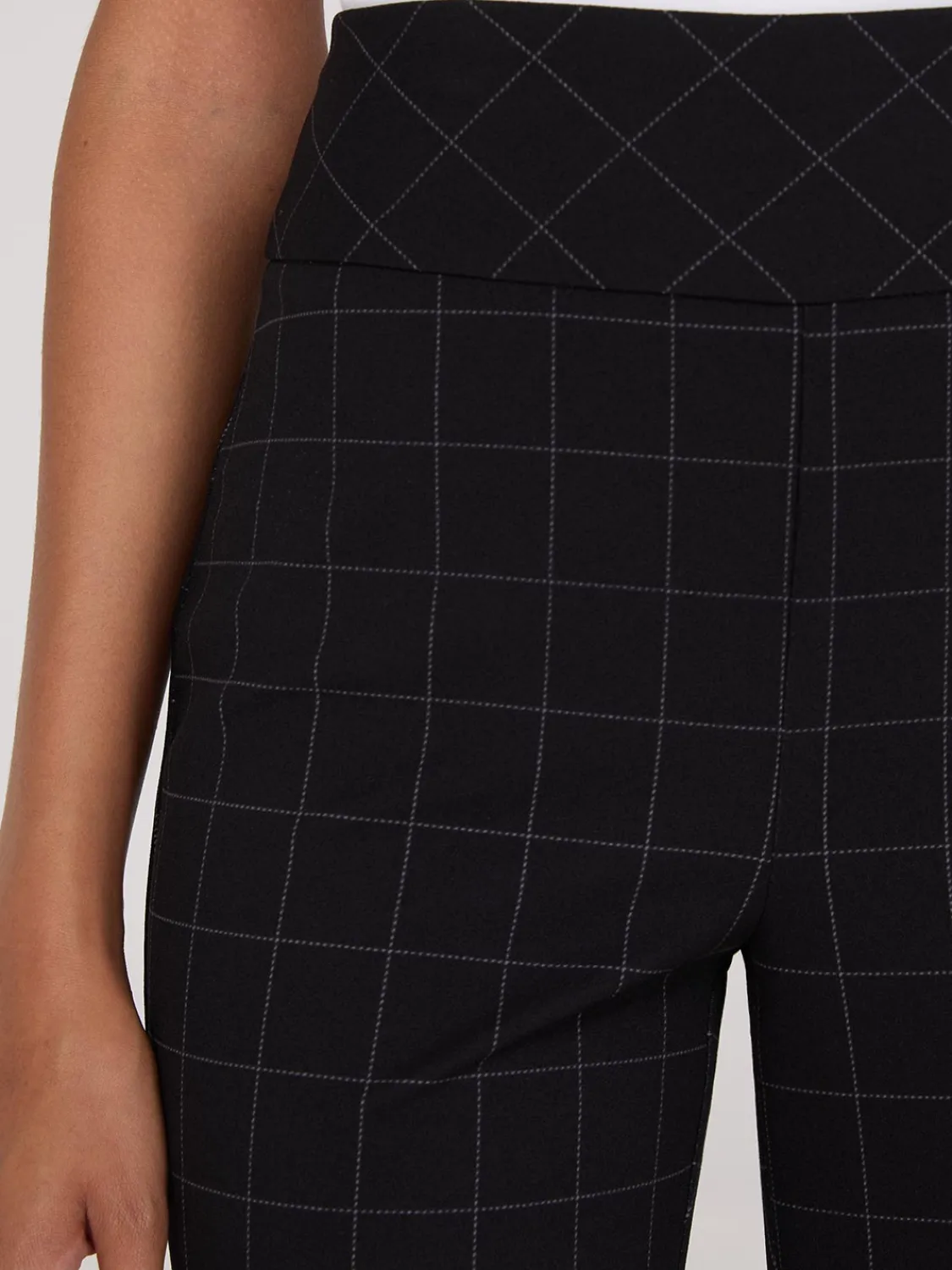 Suzy Shier Bottoms|Pants>Plaid Wide Waistband Pants