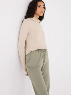 Suzy Shier Lounge & Pjs|Long Sleeve>Polar Fleece Turtleneck Top