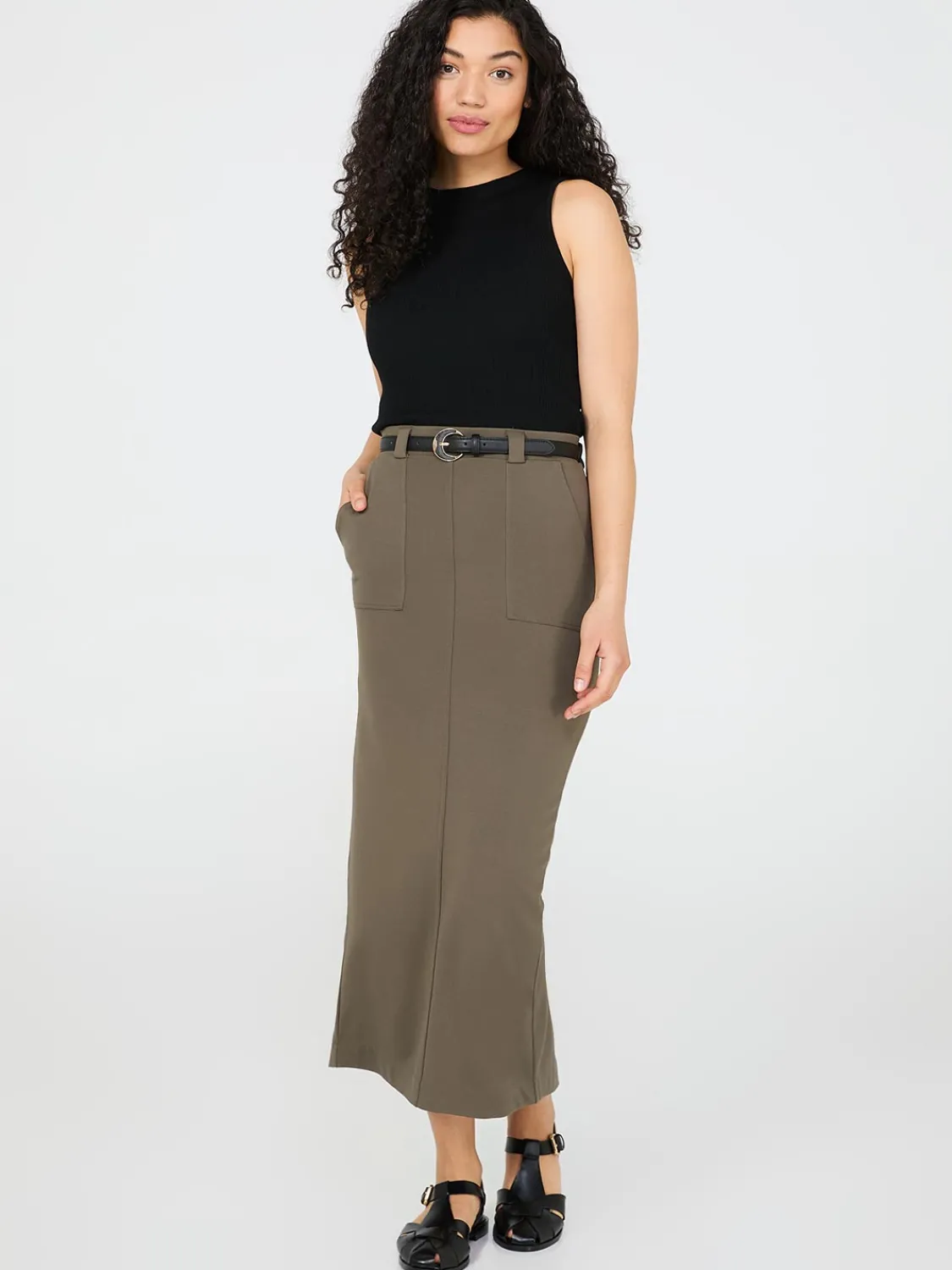 Suzy Shier Bottoms|Skirts>Porkchop Pocket Column Skirt