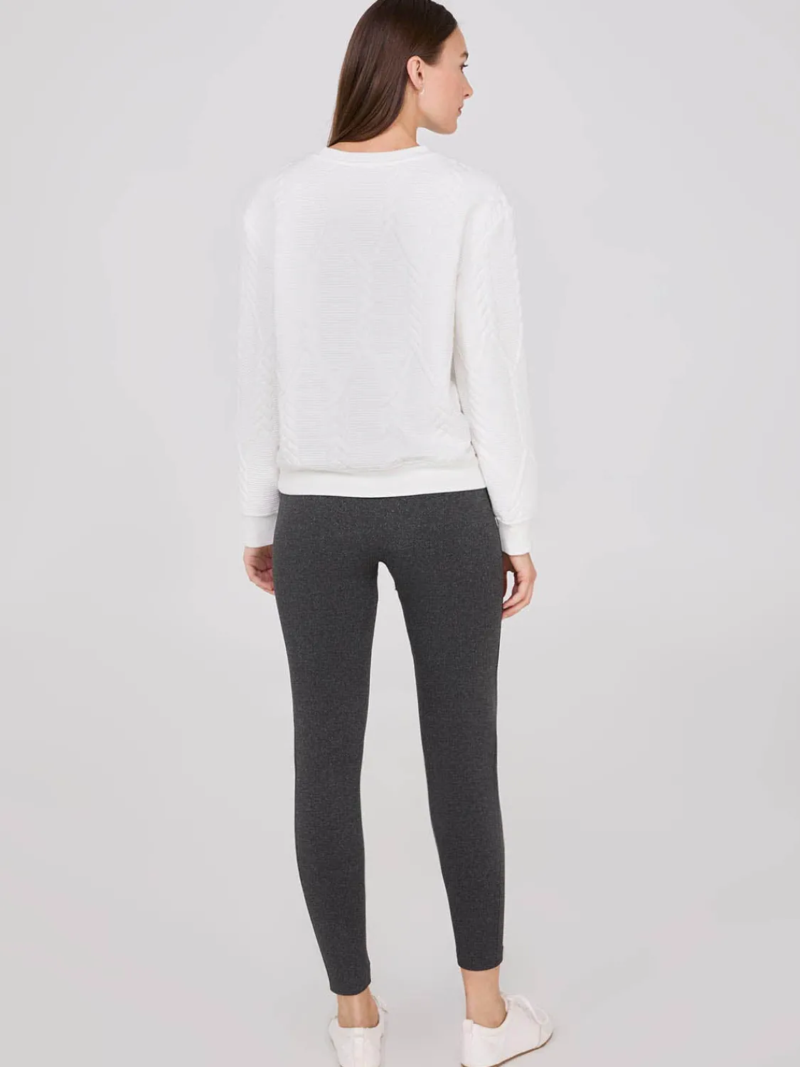 Suzy Shier Lounge & Pjs|Long Sleeve>Quilted Jacquard Sweater