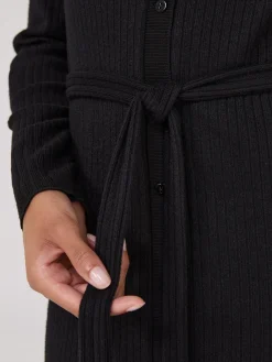 Suzy Shier Casual Dresses|Midi & Maxi>Ribbed Button-Front Midi Dress