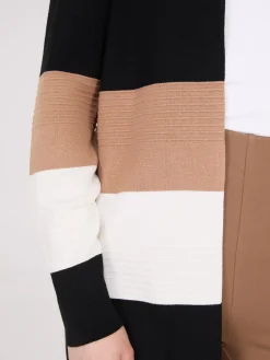 Suzy Shier Long Sleeve|Sweaters & Cardigans>Ribbed Colour Block Open Duster