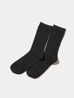 Suzy Shier Socks & Tights>Ribbed Crew Socks