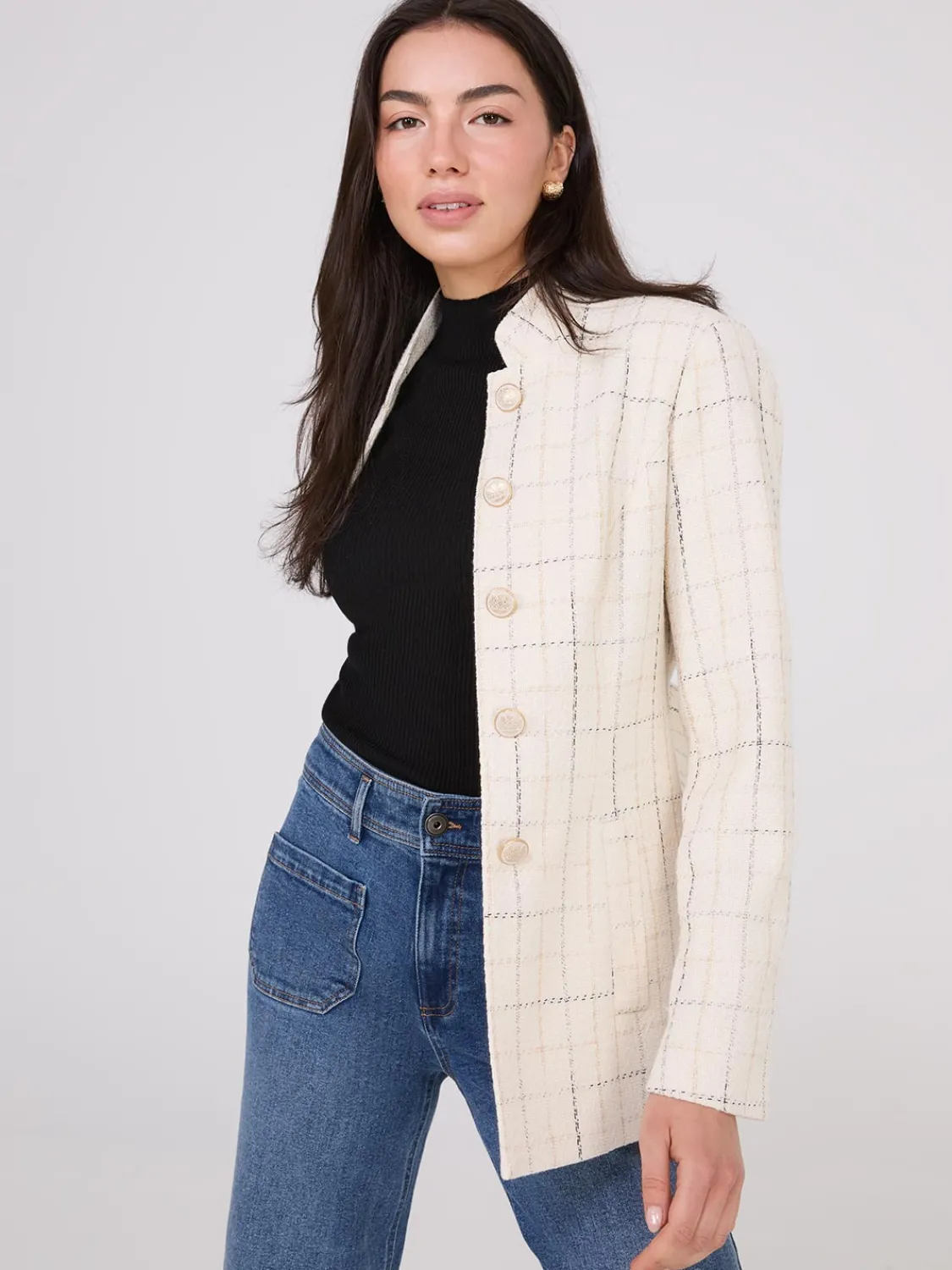 Suzy Shier Sleeveless|Sweaters & Cardigans>Ribbed Funnel Neck Sleeveless Sweater