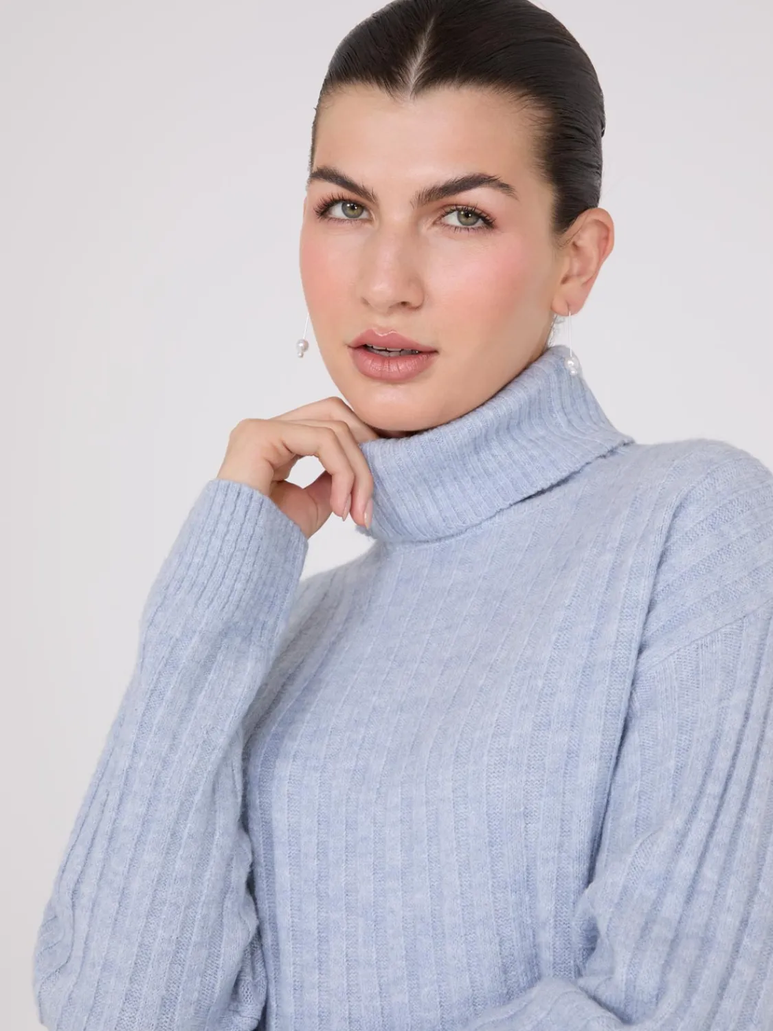 Suzy Shier Long Sleeve|Sweaters & Cardigans>Ribbed Turtleneck Sweater