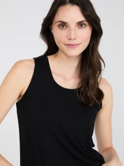 Suzy Shier Suzy Everyday|Sleeveless>Scoop Neck Swing Tank Top