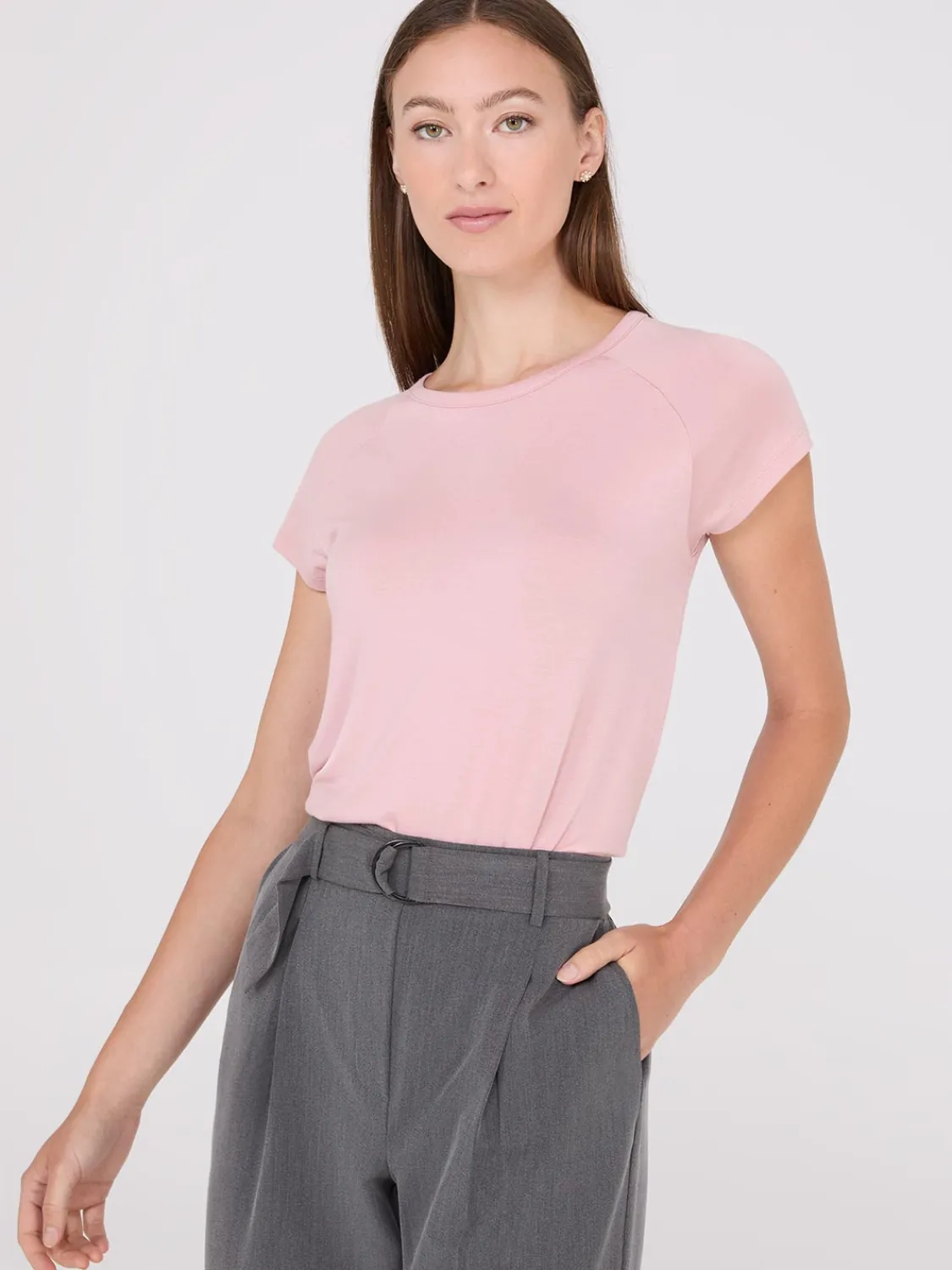 Suzy Shier Suzy Everyday|Short Sleeve>Short Raglan Sleeve T-Shirt