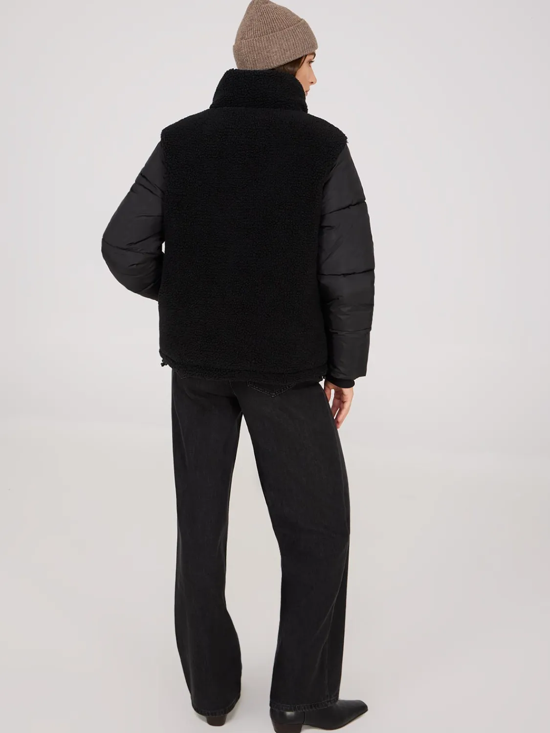 Suzy Shier Puffers & Jackets|Puffers & Jackets>Short Shearling Puffer Jacket