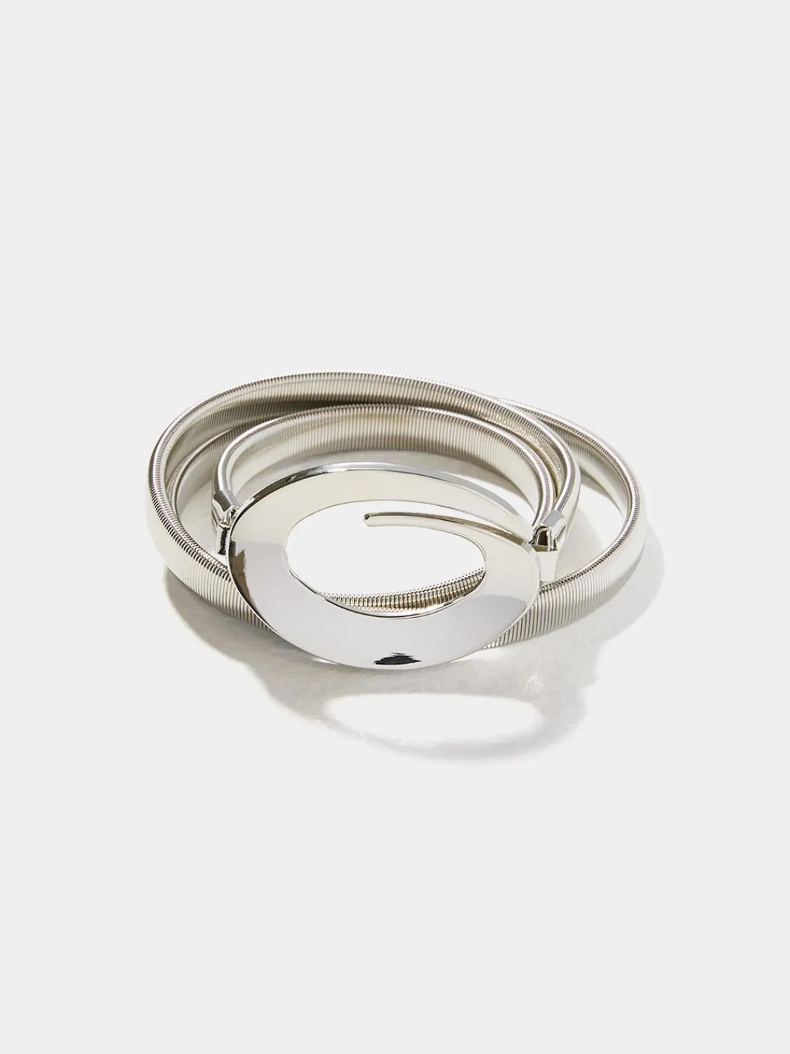 Suzy Shier Belts, Handbags & Shoes>Stretch Metal Toggle Buckle Belt