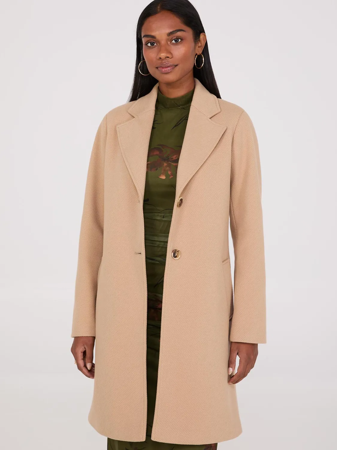 Suzy Shier Coats|Coats>Single-Breasted Car Coat