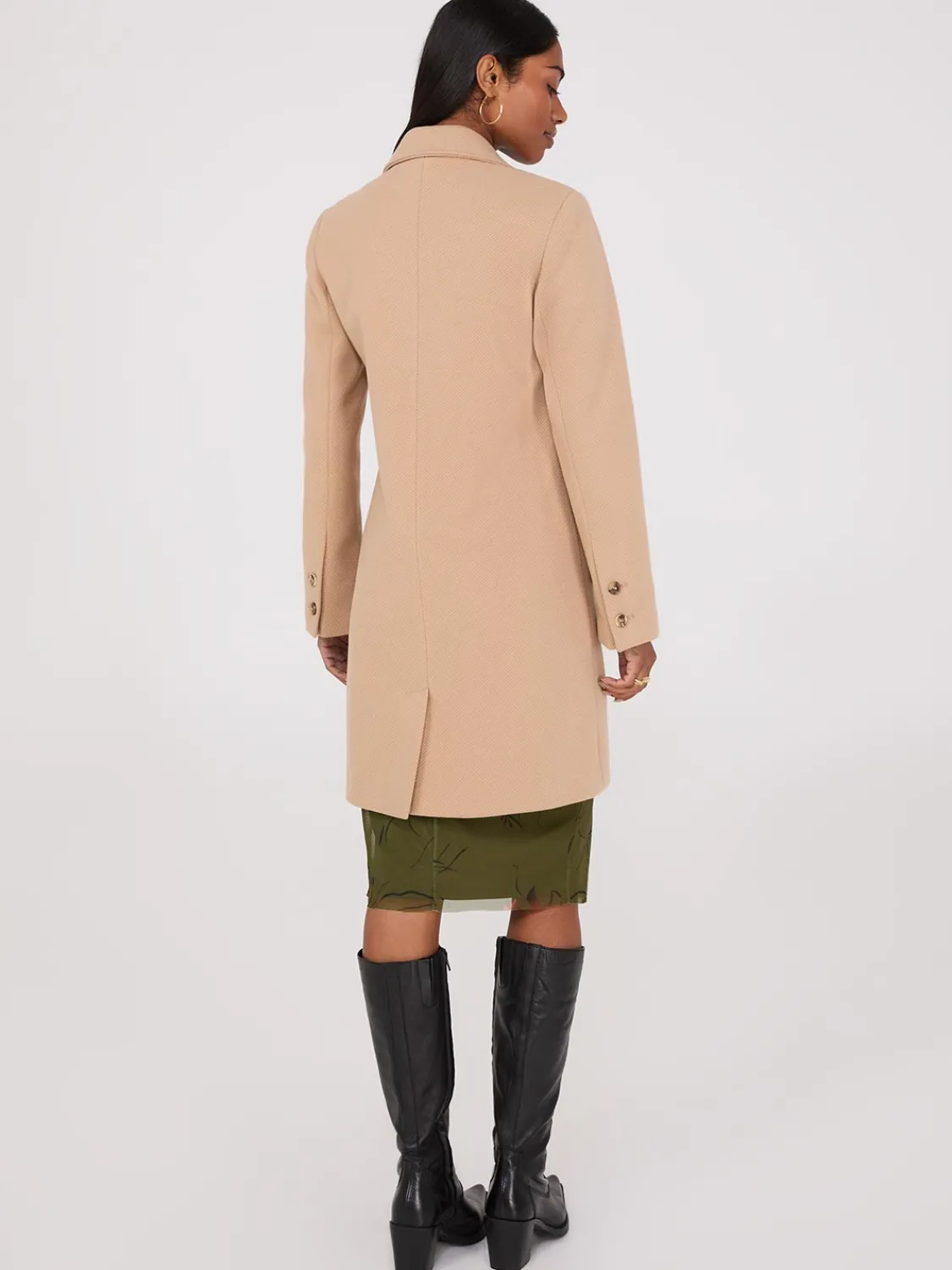 Suzy Shier Coats|Coats>Single-Breasted Car Coat