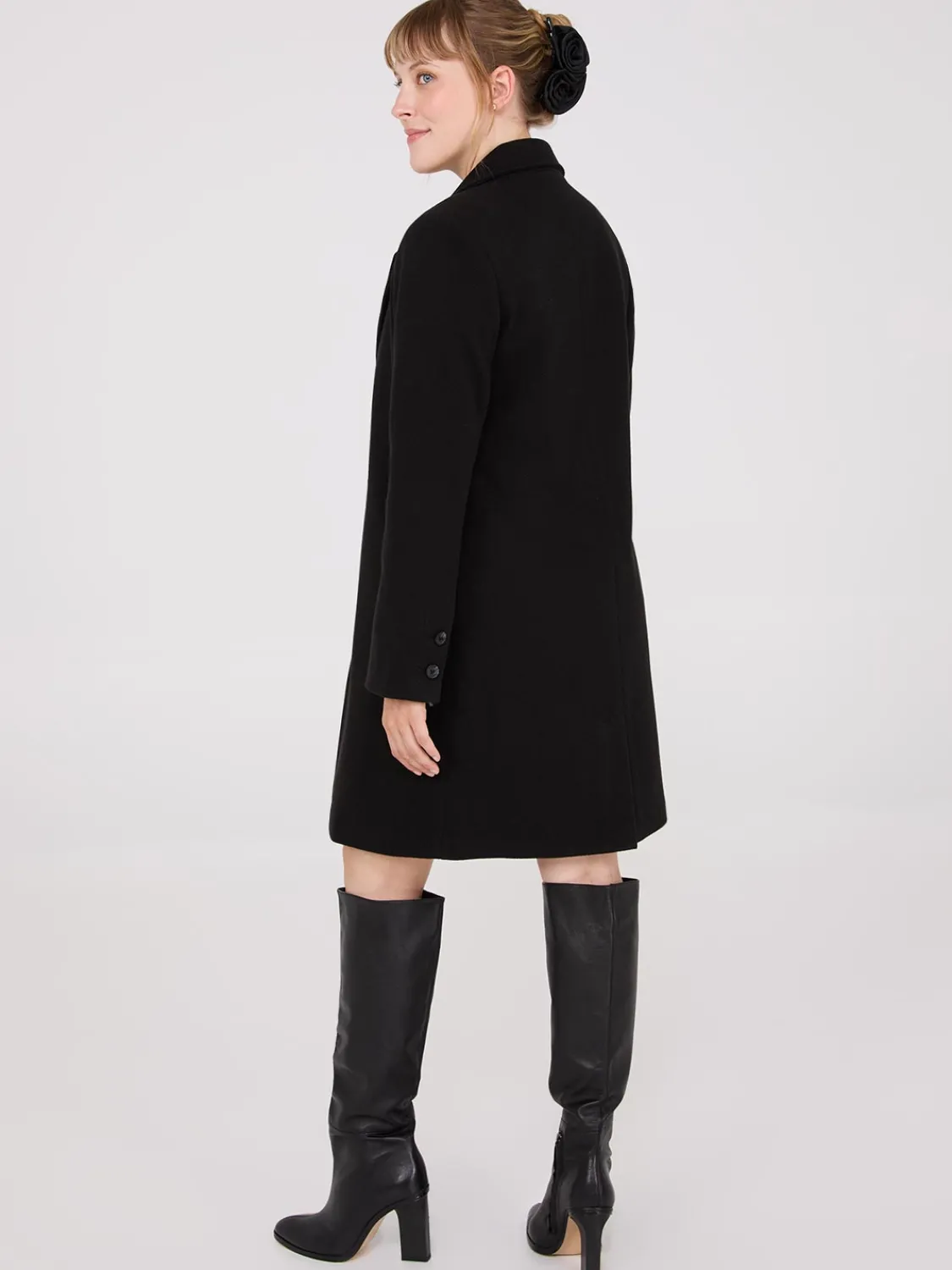 Suzy Shier Coats|Coats>Single-Breasted Car Coat