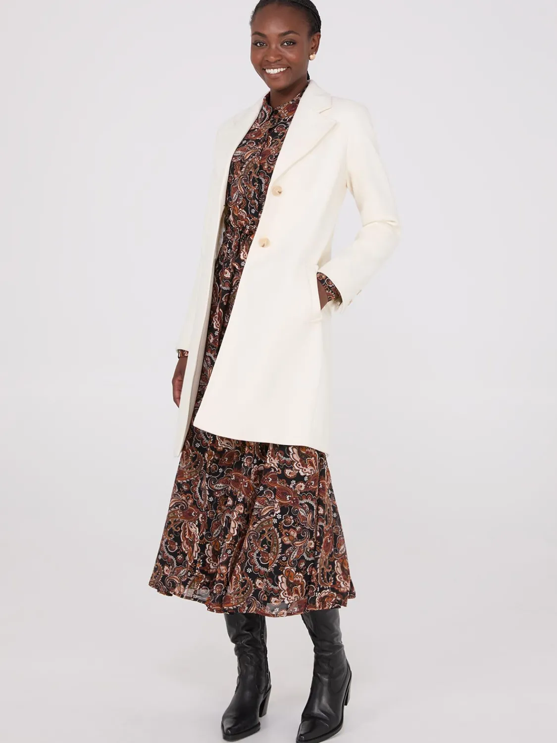 Suzy Shier Coats|Coats>Single-Breasted Car Coat
