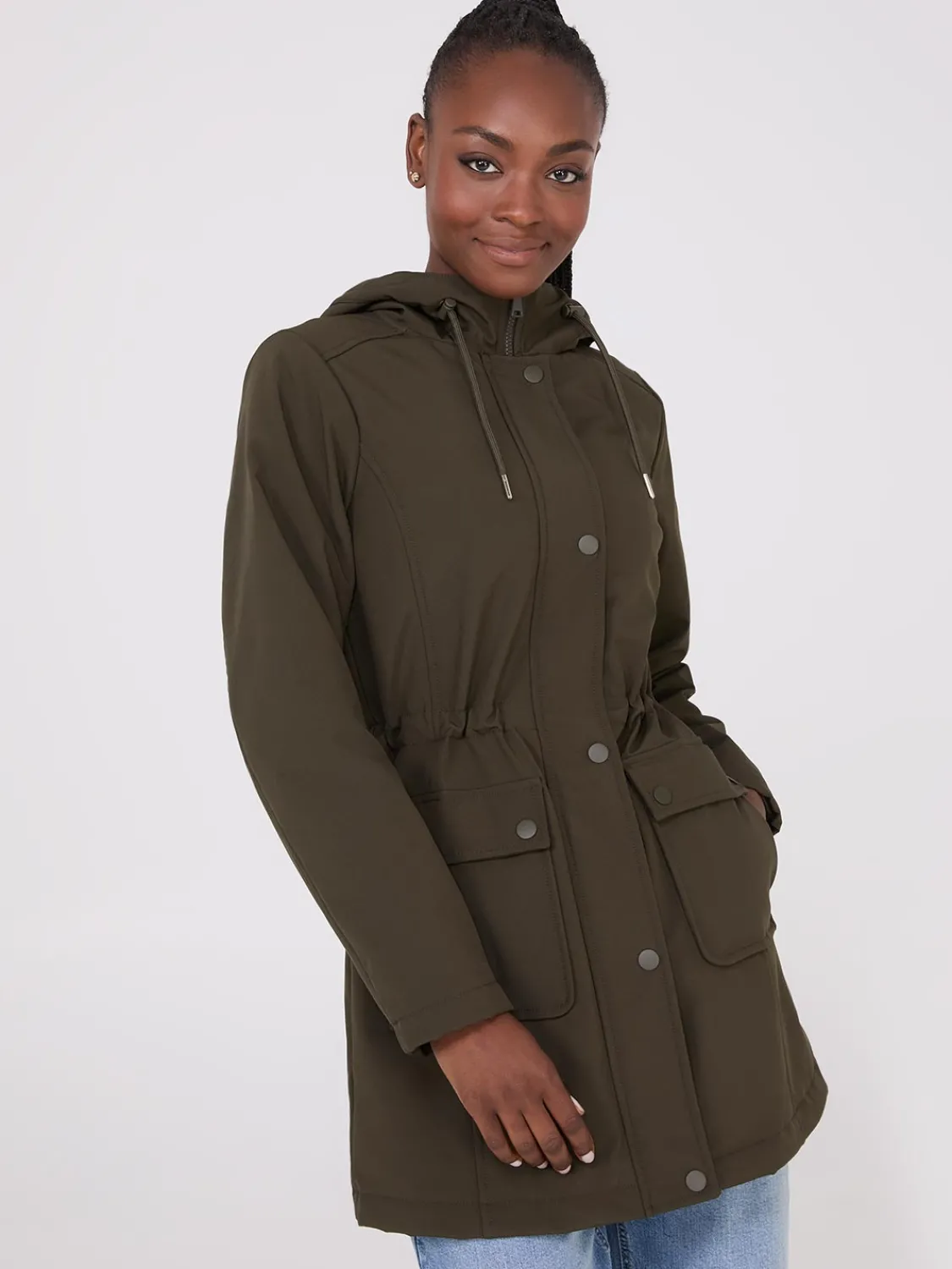 Suzy Shier Puffers & Jackets|Puffers & Jackets>Softshell Hooded Jacket