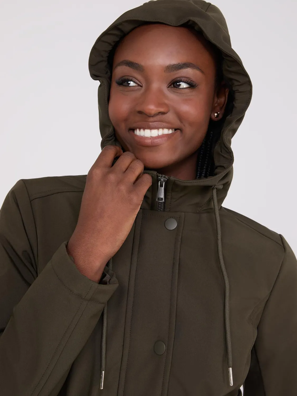 Suzy Shier Puffers & Jackets|Puffers & Jackets>Softshell Hooded Jacket