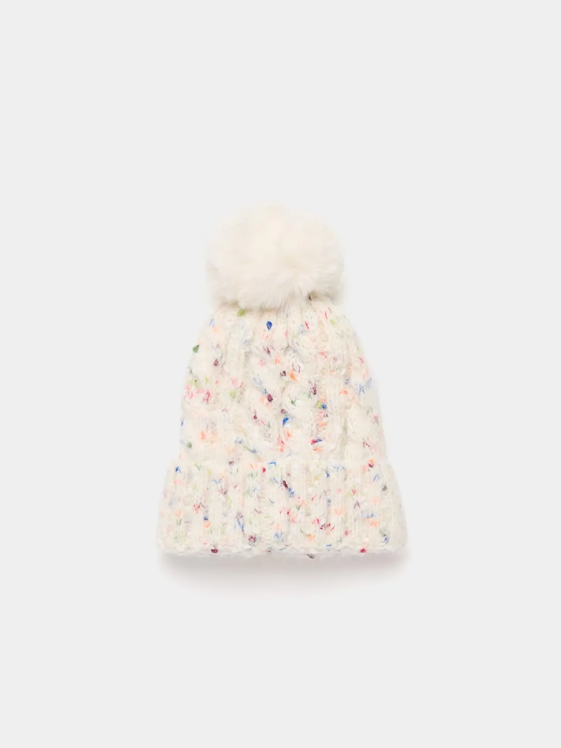Suzy Shier Hats & Scarves & Gloves>Speckled Knit Hat With Pom Pom