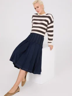 Suzy Shier Long Sleeve|Sweaters & Cardigans>Striped Chenille Sweater
