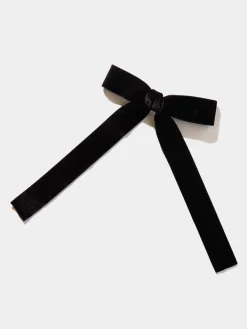 Suzy Shier Hair Accessories>Velvet Bow Hair Clip